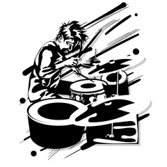 drummer music graphic  