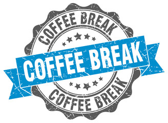 coffee break stamp. sign. seal