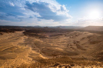 Desert landscape background global warming concept Sinai, Egypt
