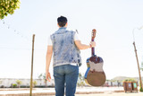 Young Man About To Perform At Music Festival
