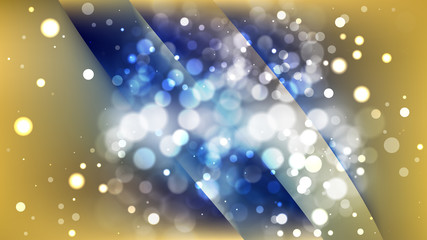 Abstract Blue and Gold Bokeh Background