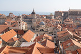 View of the old town from the city wall of Dubrovnik Croatia