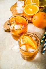 Iced coffee with orange