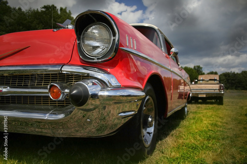 Lacobel Red classic car