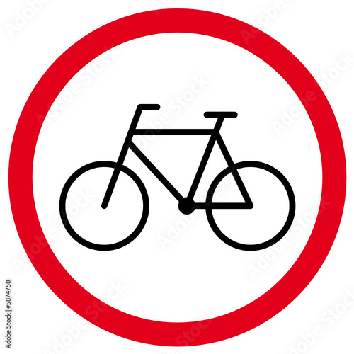 Fototapete Radfahren verboten