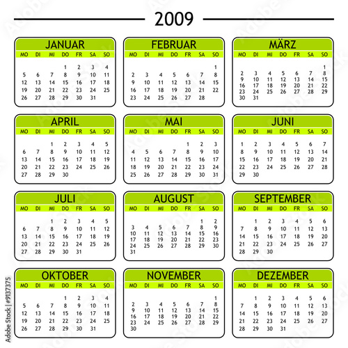 Kalender 2009 Kalender Plan