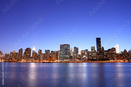 Fototapeta Midtown Manhattan skyline at Night Lights, NYC