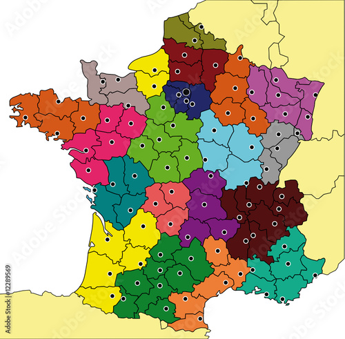 departments of france map
