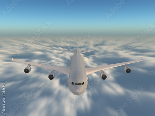 Fototapeta Speed above the clouds