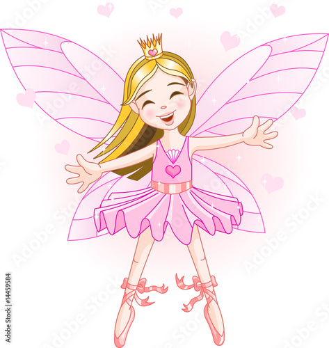 Fototapeta Little pink fairy