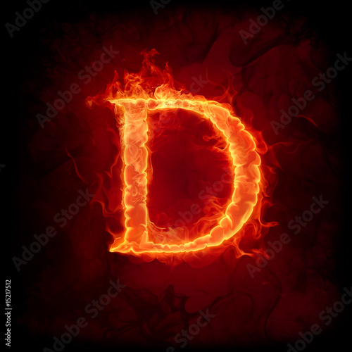 Fire letter D by -Misha, Royalty free stock photos #15217512 on Fotolia.com