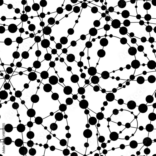 Fototapeta Stylish black-and-white seamless pattern