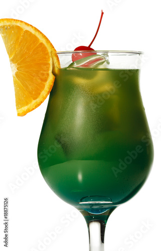 Fototapeta Green Alcoholic Cocktail