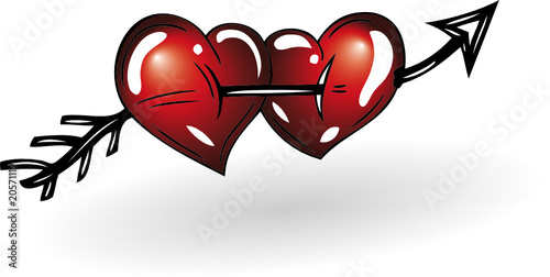 Fototapete Herz Tattoo Zeichen / Symbol Liebe Pixteria