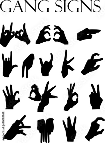 "gang signs" Imágenes de archivo y vectores libres de derechos en