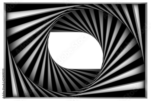  Black and white spiral