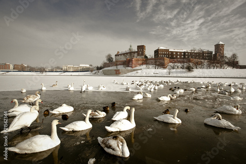 wawel-punkt-orientacyjny-krakowa-w-zimowej-scenerii