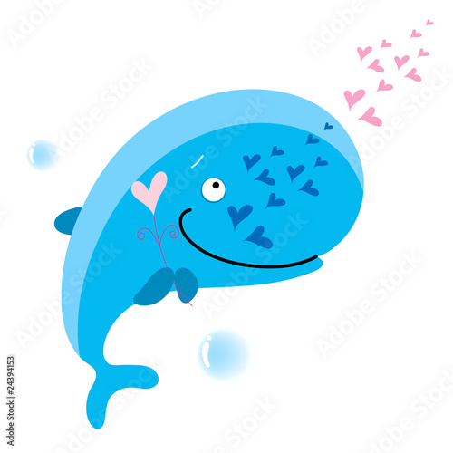  Funny love sea whale