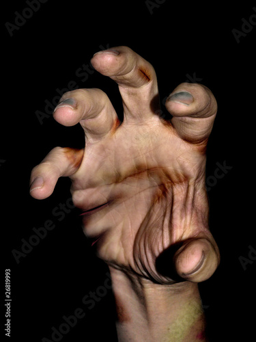Zombie hand coming at ya Stock photo and roy
