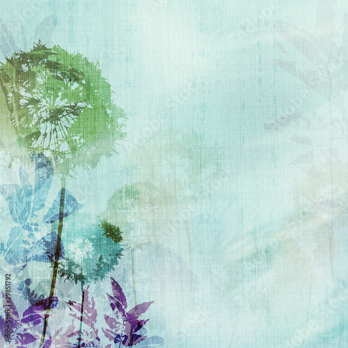 grunge-background-with-dandelions