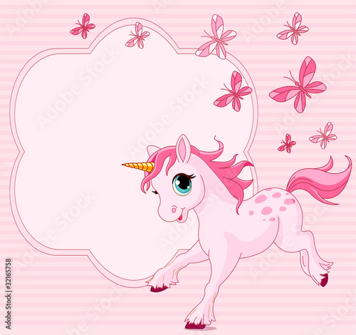 Baby unicorn place card