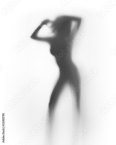 Fototapeta Sexy dancer woman silhouette