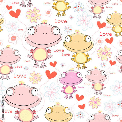Fototapeta texture of the fun love frogs
