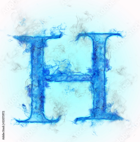 Letter H in blue ink design by Jag_cz, Royalty free stock photos ...