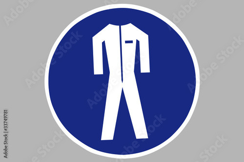 port-obligatoire-de-tenue-de-travail-panneau-indicateur-photo-libre