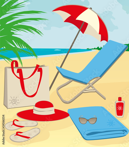 "beach stuff" Stock image and royalty-free vector files on Fotolia.com