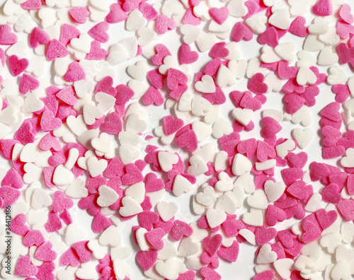  Colorful sweet candy hearts background