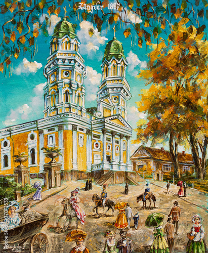 obraz-olejny-stary-kosciol