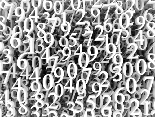 Fototapeta Numbers abstracy background