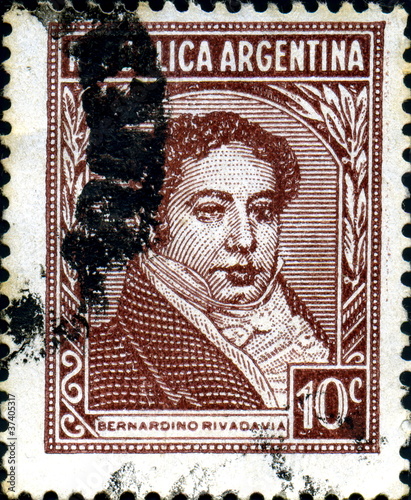 Bernardino Rivadavia. Republica Argentina.