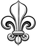 Fleur De Lis Vector Linework Illustration