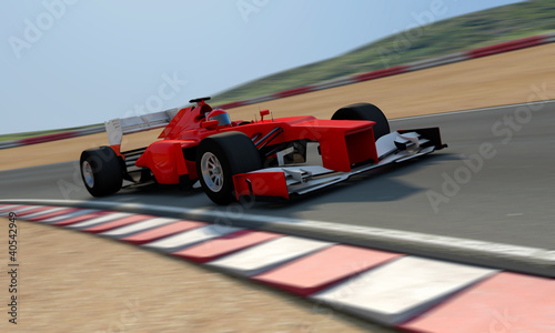 czerwony-racecar-na-torze