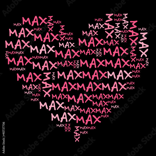 "Ich liebe Max I love Max" Stock photo and royaltyfree images on