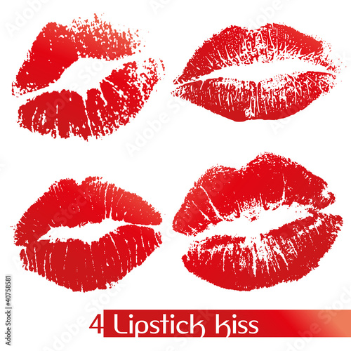  Sexy lipstick kiss vector