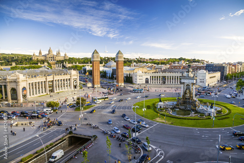 Fototapeta view of the center of Barcelona. Spain