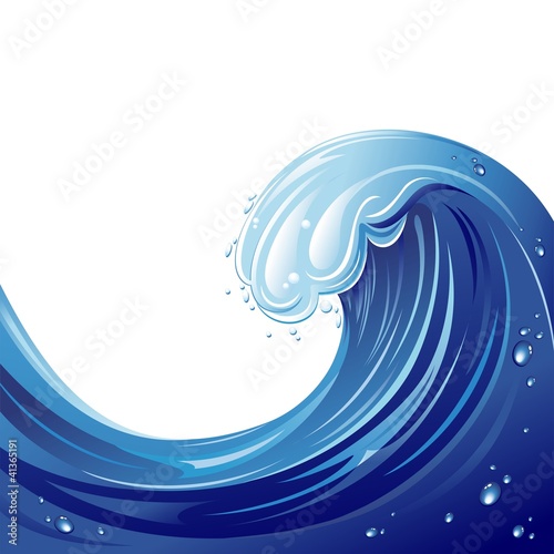 Onda Mare Oceano-Acqua-Sea Ocean Wave-Water-Vector © BluedarkArt