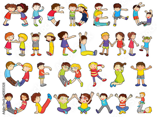 Fototapeta alphabets in kids activities
