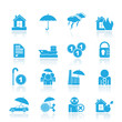 Insurance and risk icons - vector icon set