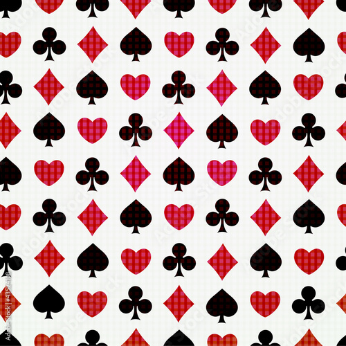Fototapeta Seamless background playing card suits