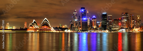 Fototapeta Sydney Harbour with Opera House and Bridge