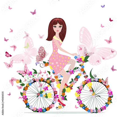  flower girl on bike