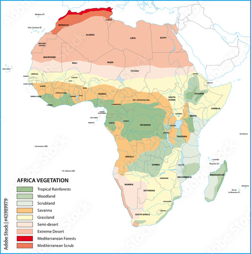 "Afrika, Vegetationszonen" Stockfotos und lizenzfreie Vektoren auf