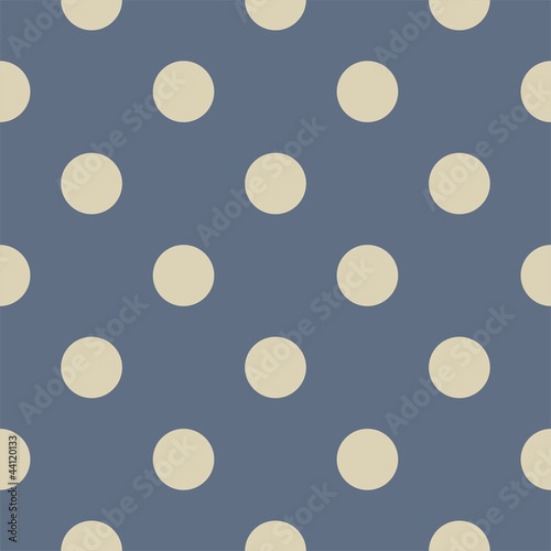 Lacobel Vector seamless pattern beige polka dots navy blue background