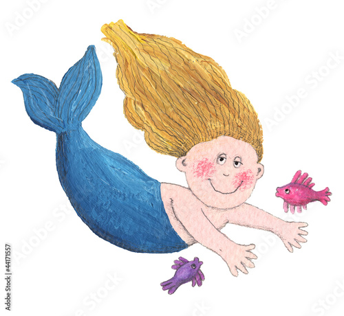  Little mermaid isolated