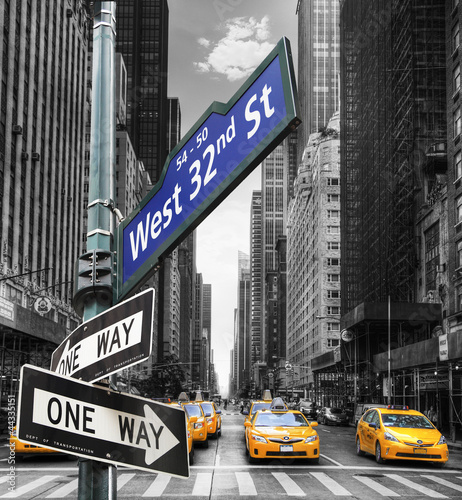Fototapeta Taxis à New York.