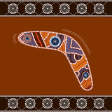 A illustration based on aboriginal style of dot painting depicti